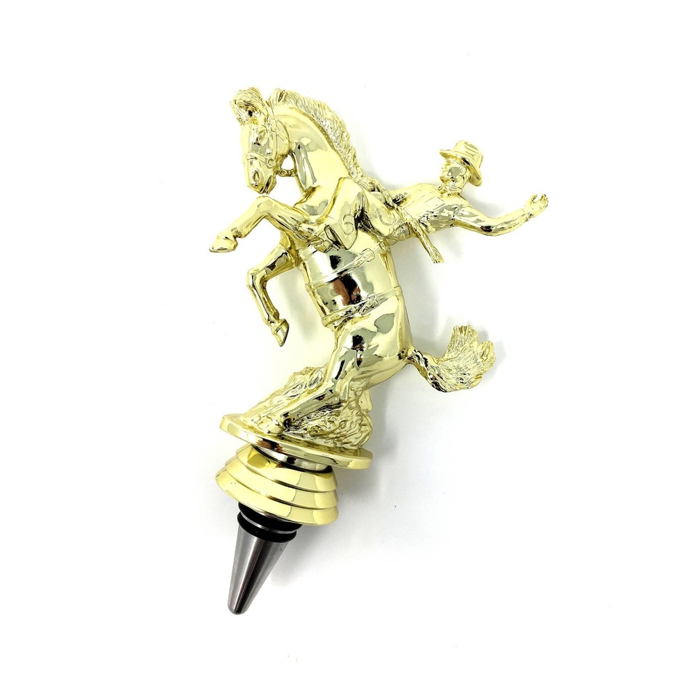 Handmade Bottle Stopper made from Repurposed Bronco Trophy
